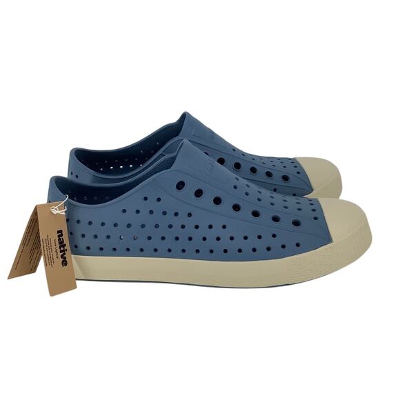 Native Shoes Mens 8 Oasis Blue Jefferson Slip On Sneaker Perforated P2-62 - Picture 1 of 10